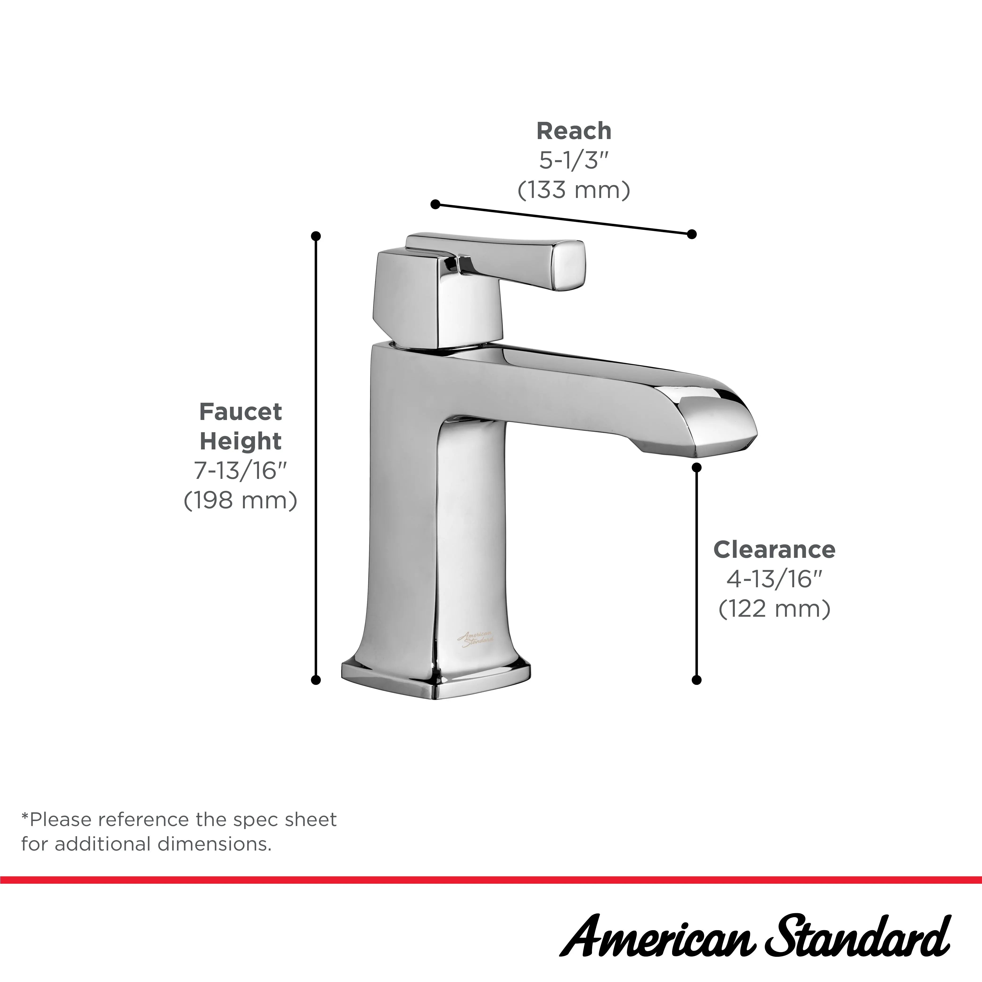 American Standard Townsend Single Hole Single-Handle Bathroom Faucet 1.2 gpm/4.5 L/min With Lever Handle 7353101.243 - Plumbing Market