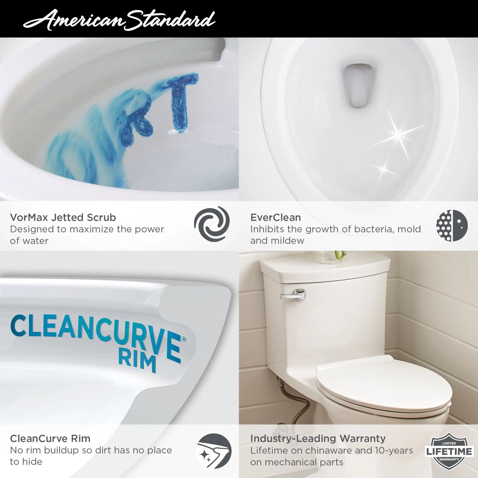 American Standard Townsend VorMax One-Piece 1.28 gpf/4.8 Lpf Chair Height Elongated Toilet with Seat 2922A104.020 - Plumbing Market