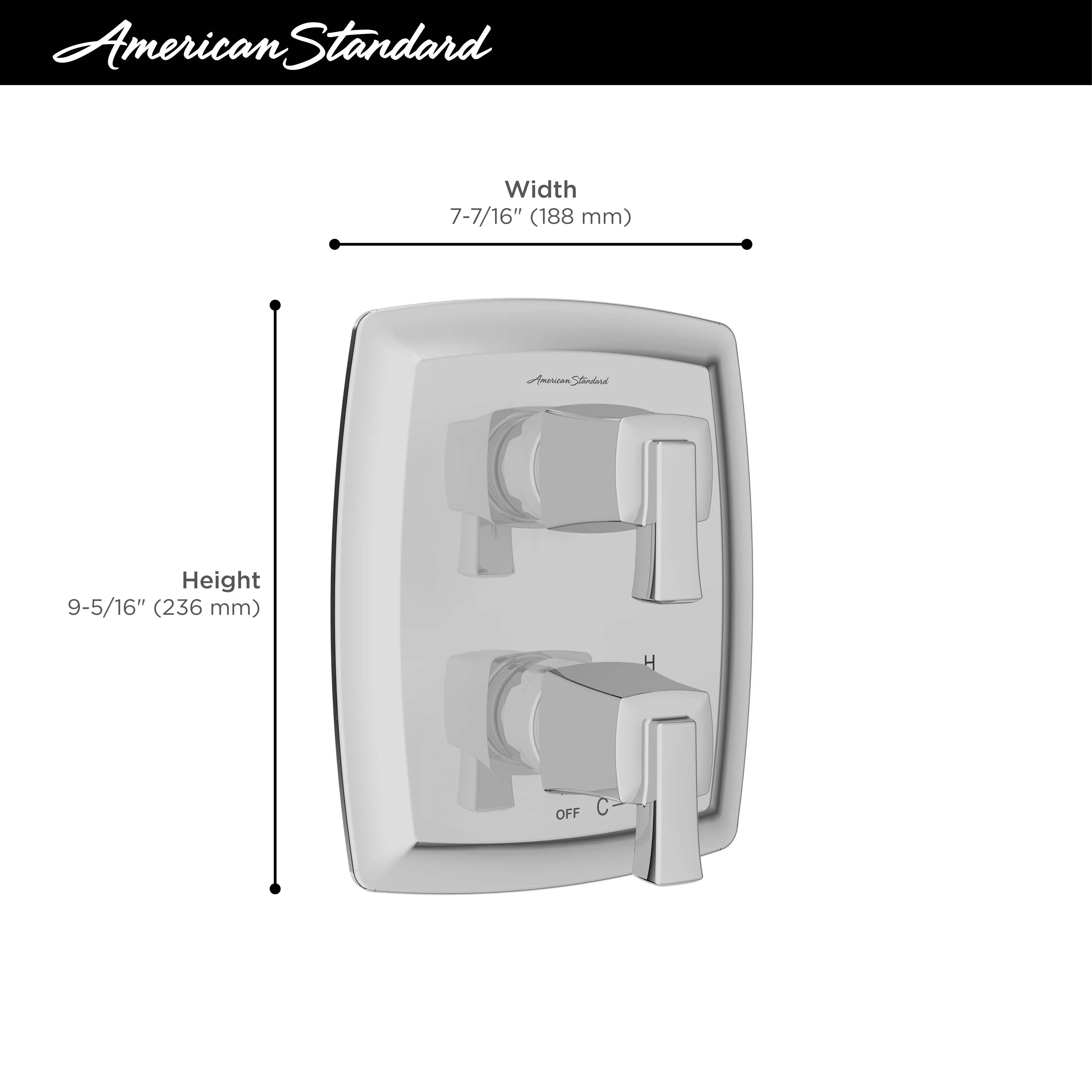 American Standard Townsend2-Handle Integrated Shower Diverter Trim Only TU353740.243 - Plumbing Market