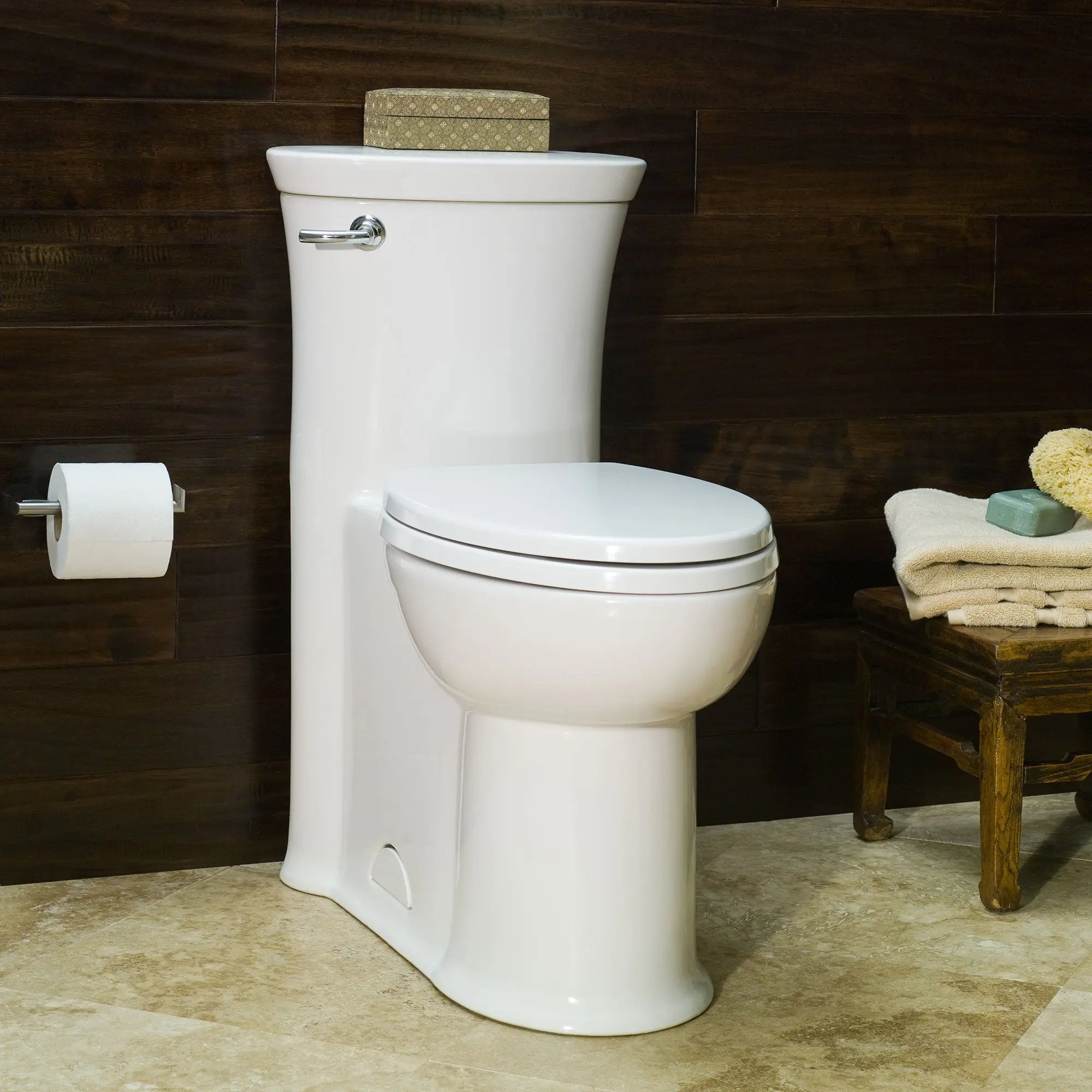 American Standard Tropic 1.28 gpf Chair Height Elongated Toilet With Seat - Plumbing Market