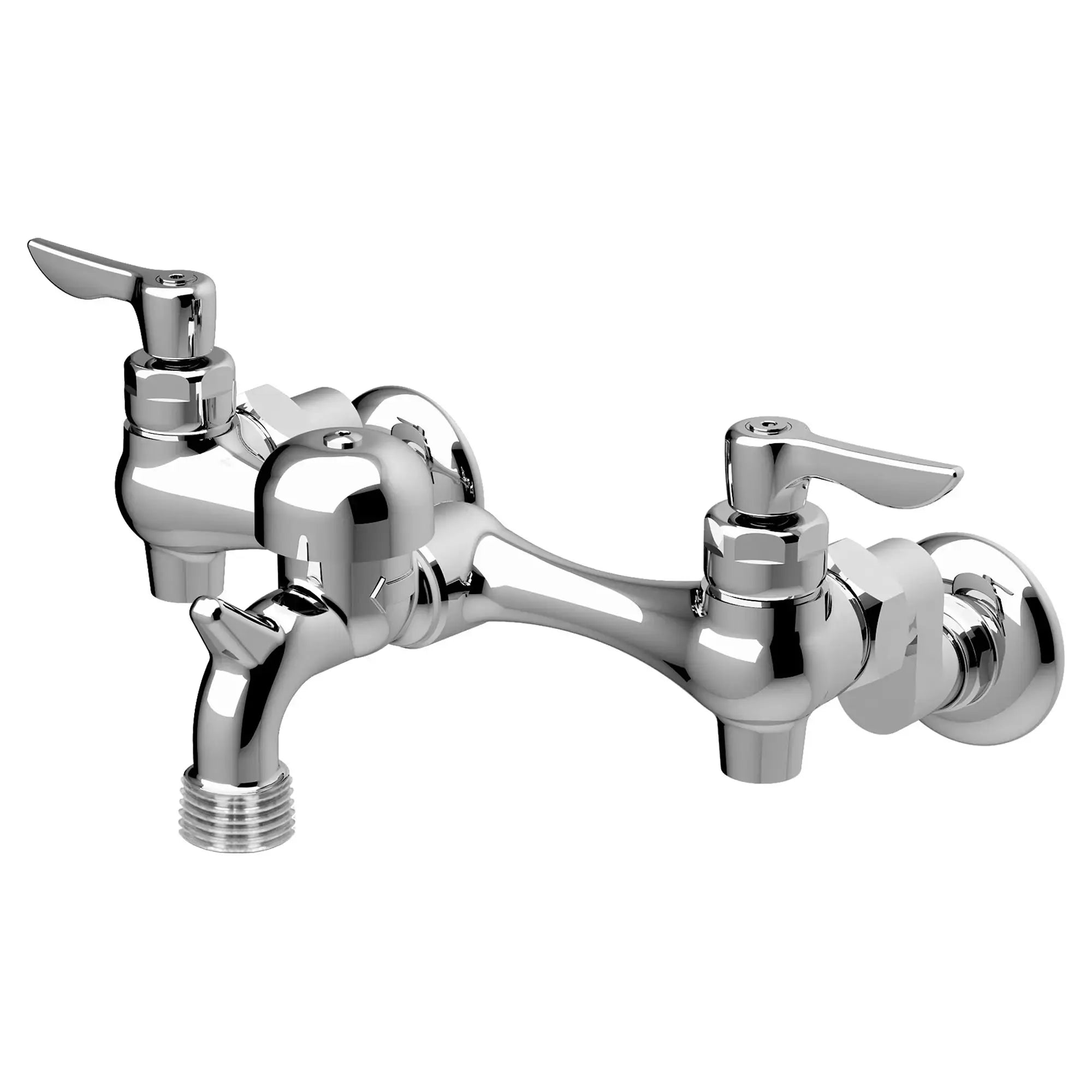 American Standard Wall-Mount Service Sink Faucet With 3-Inch Vacuum Breaker Spout and Offset Shanks Rough Chrome - Plumbing Market