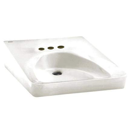 American Standard Wheelchair Wall-Hung Sink with 4-Inch Centerset 9141011.02 - Plumbing Market