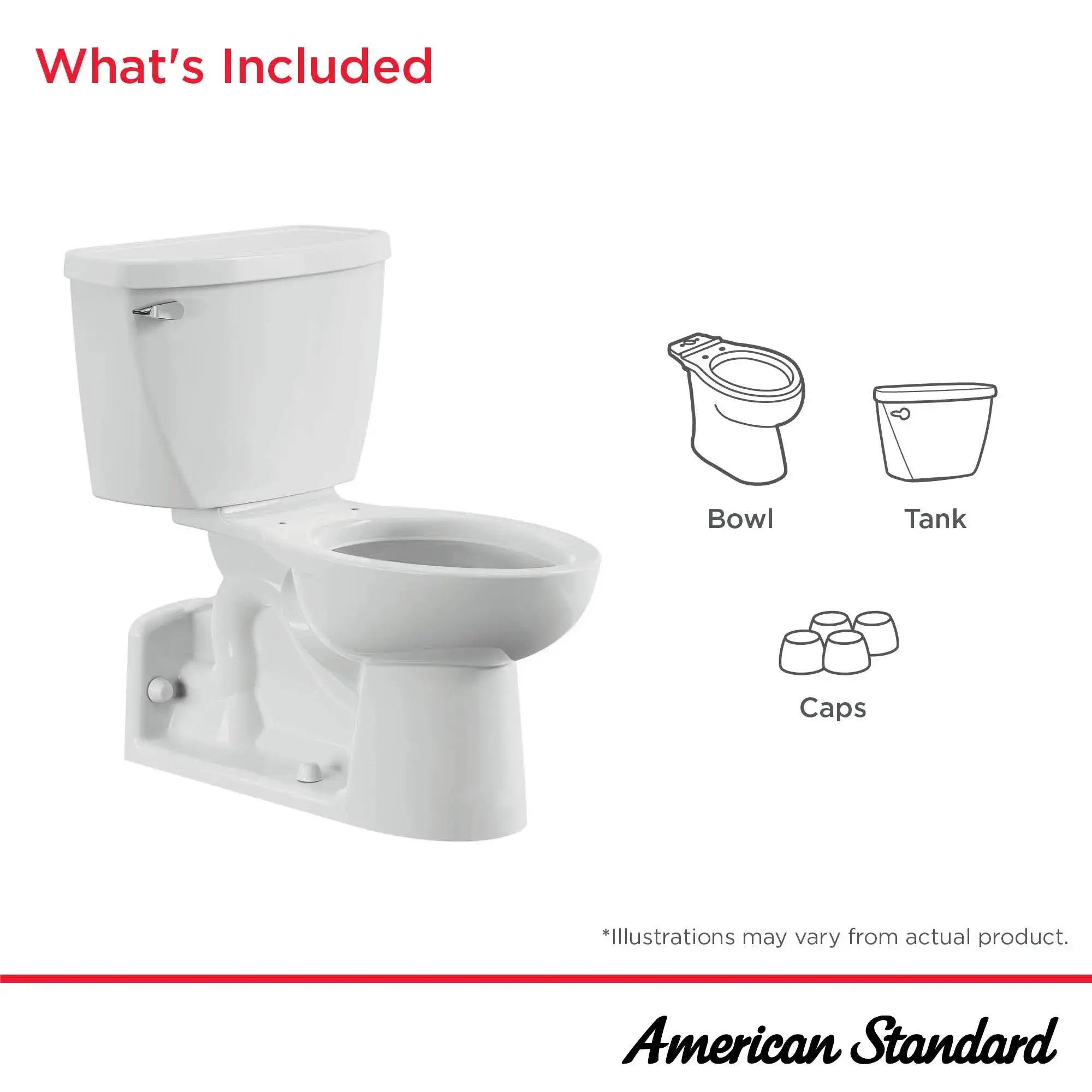 American Standard Yorkville Two-Piece Pressure Assist 1.6 gpf/6.0 Lpf Back Outlet Elongated EverClean Toilet Less Seat - Plumbing Market
