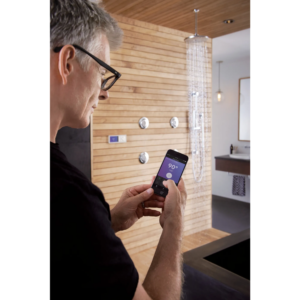 Moen Smart Shower 4-Outlet Shower Controller In TS3304TB in Terra Beige (TS3304TB) - view 5