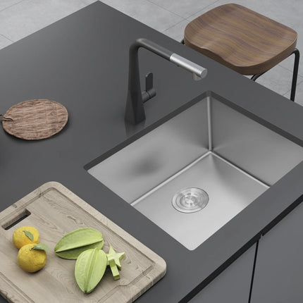 Aquaflo Essence 21" crafted Single Bowl Bar Sink with Basket Strainer - Plumbing Market