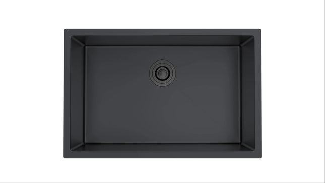 Aquaflo Essence 30" Handcrafted Single Bowl Kitchen Sink with Basket Strainer - Plumbing Market