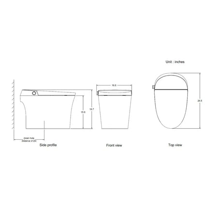 Aquaflo Full Integrated Auto Open and Close Smart Toilet - Plumbing Market