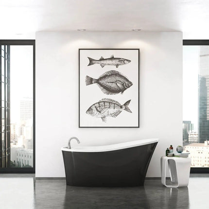 Ariosa 6032 Acrylic Freestanding End Drain Bathtub in White with Black Skirt - Plumbing Market