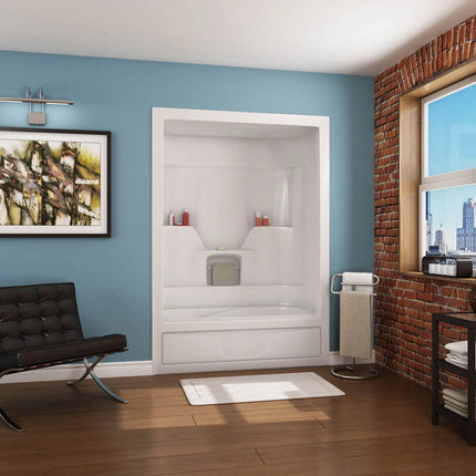 Aspen-3P 60 x 31 Acrylic Alcove Left-Hand Drain Three-Piece Tub Shower in White - Plumbing Market