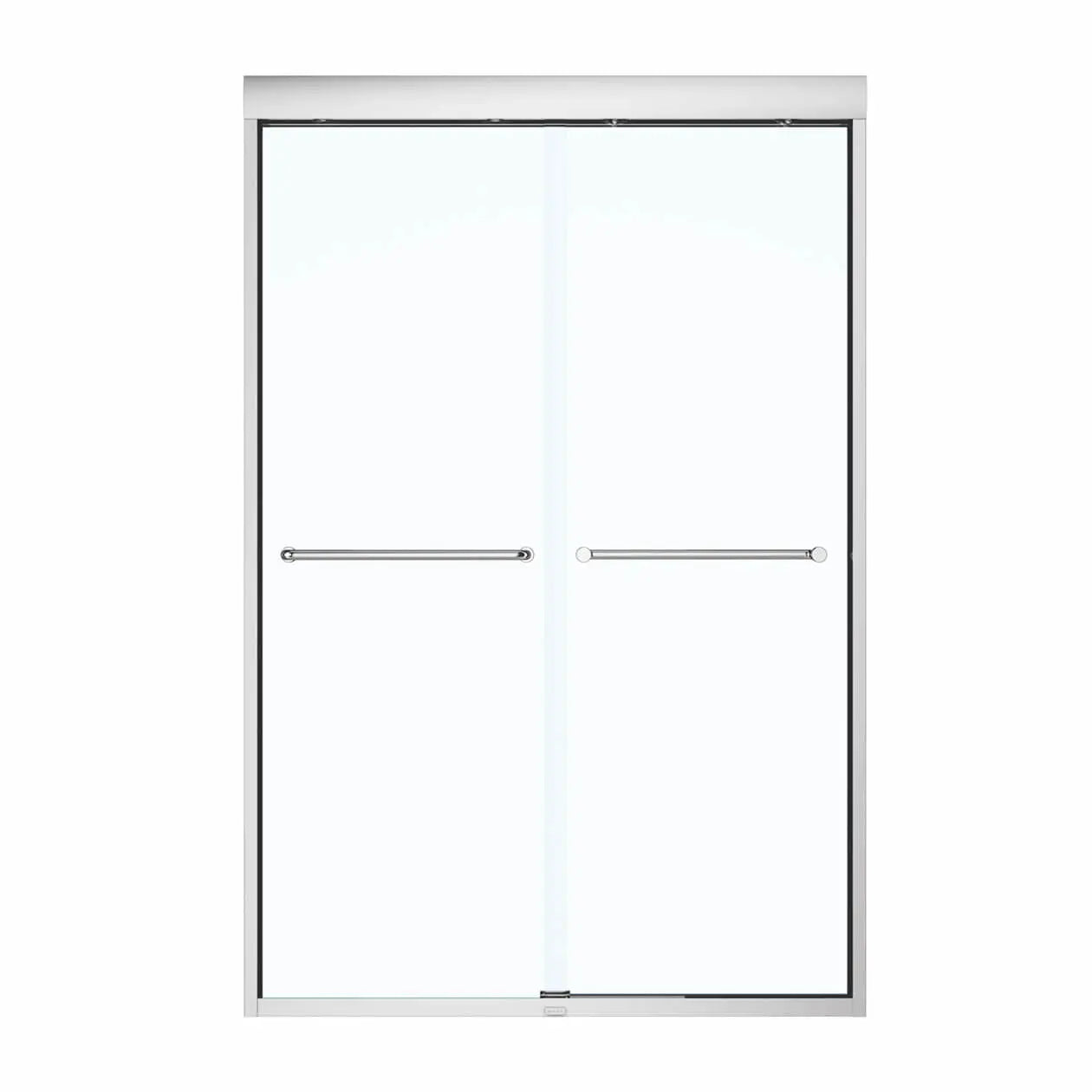 Aura 43-47 x 71 in. 6 mm Bypass Shower Door for Alcove Installation with Clear glass in Chrome - Plumbing Market