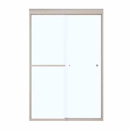 Aura 43-47 x 71 in. 8 mm Bypass Shower Door for Alcove Installation with Clear glass in Brushed Nickel - Plumbing Market
