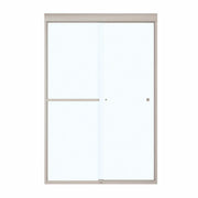 Aura 43-47 x 71 in. 8 mm Bypass Shower Door for Alcove Installation with Clear glass in Brushed Nickel - Plumbing Market