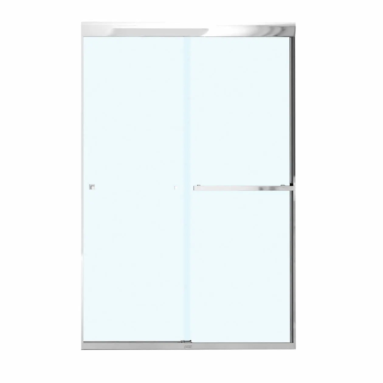 Aura 43-47 x 71 in. 8 mm Bypass Shower Door for Alcove Installation with Clear glass in Chrome - Plumbing Market