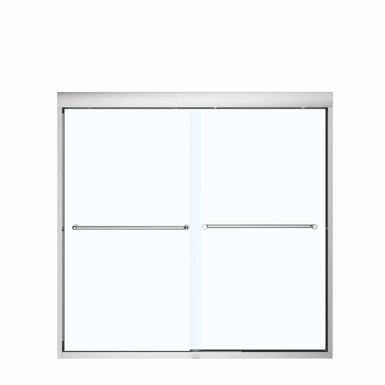 Aura 51-55 x 57 in. 6 mm Bypass Tub Door for Alcove Installation with Clear glass in Chrome - Plumbing Market