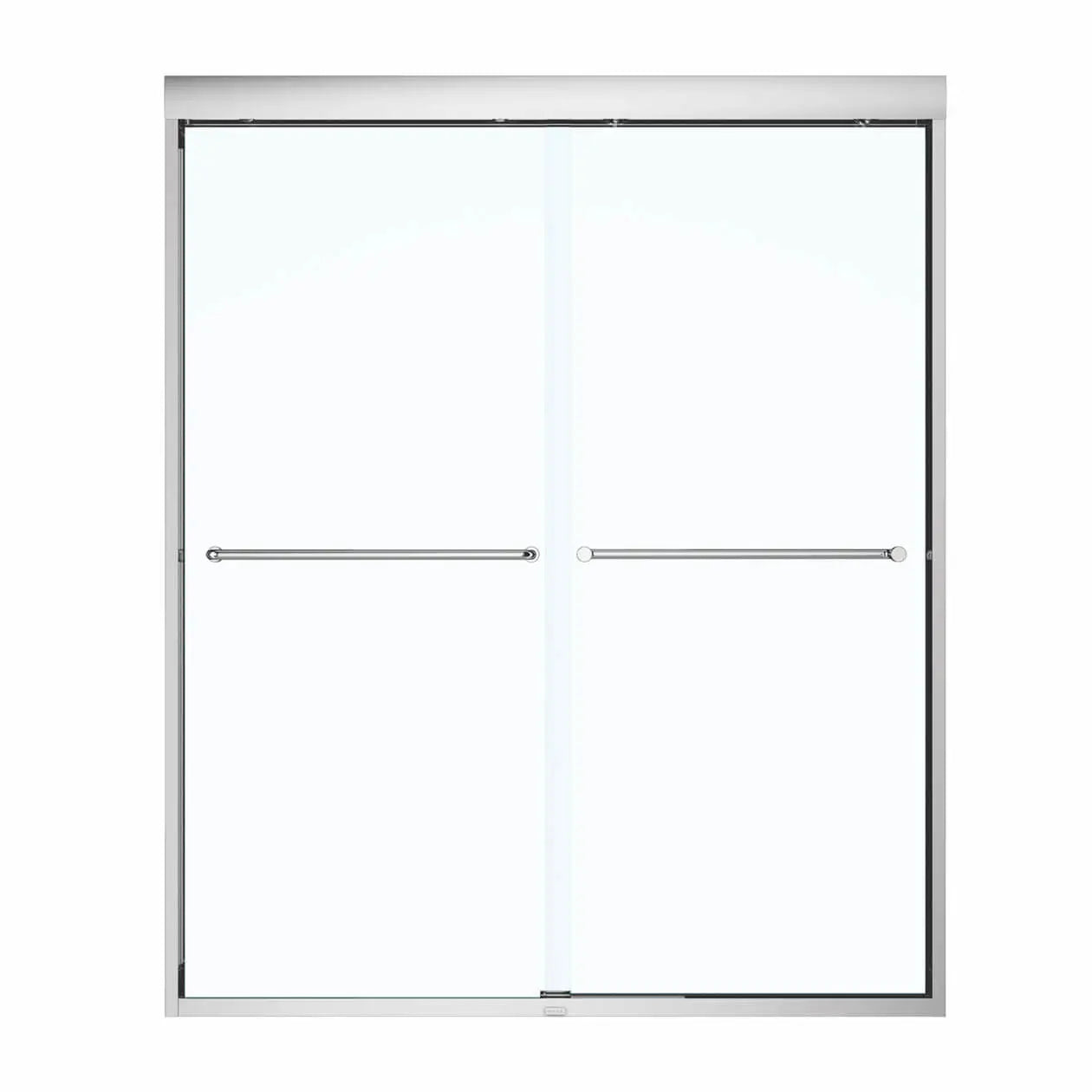 Aura 51-55 x 71 in. 6 mm Bypass Shower Door for Alcove Installation with Clear glass in Chrome - Plumbing Market
