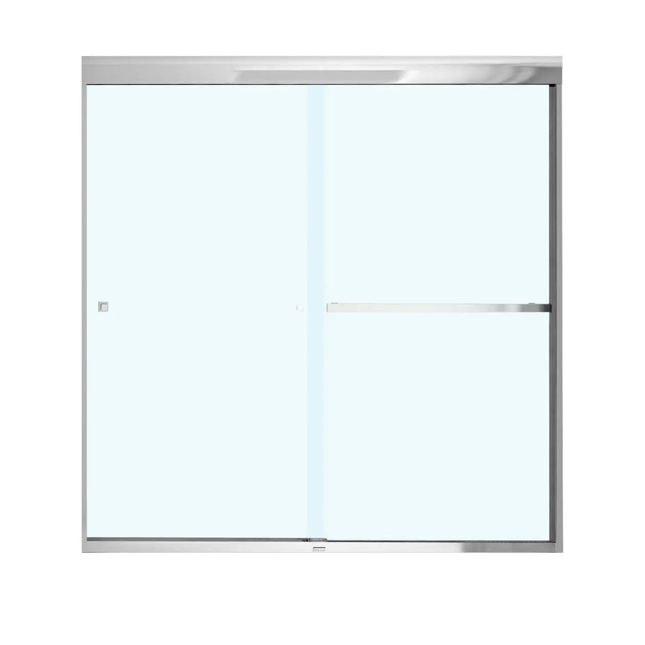 Aura 55-59 x 57 in. 8 mm Bypass Tub Door for Alcove Installation with Clear glass in Chrome - Plumbing Market