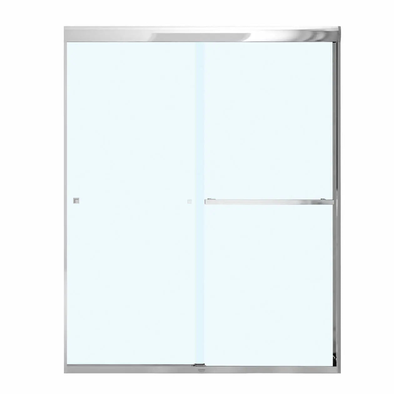Aura 55-59 x 71 in. 8 mm Bypass Shower Door for Alcove Installation with Clear glass in Chrome - Plumbing Market