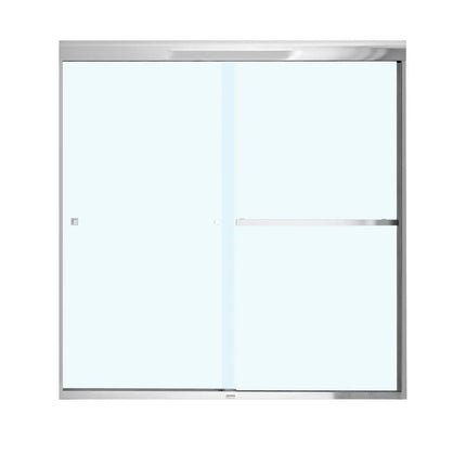 Aura SC 55-59 in. x 57 in. 8 mm Bypass Tub Door for Alcove Installation with Clear glass in Chrome - Plumbing Market