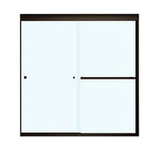 Aura SC 55-59 in. x 57 in. 8 mm Bypass Tub Door for Alcove Installation with Clear glass in Dark Bronze - Plumbing Market