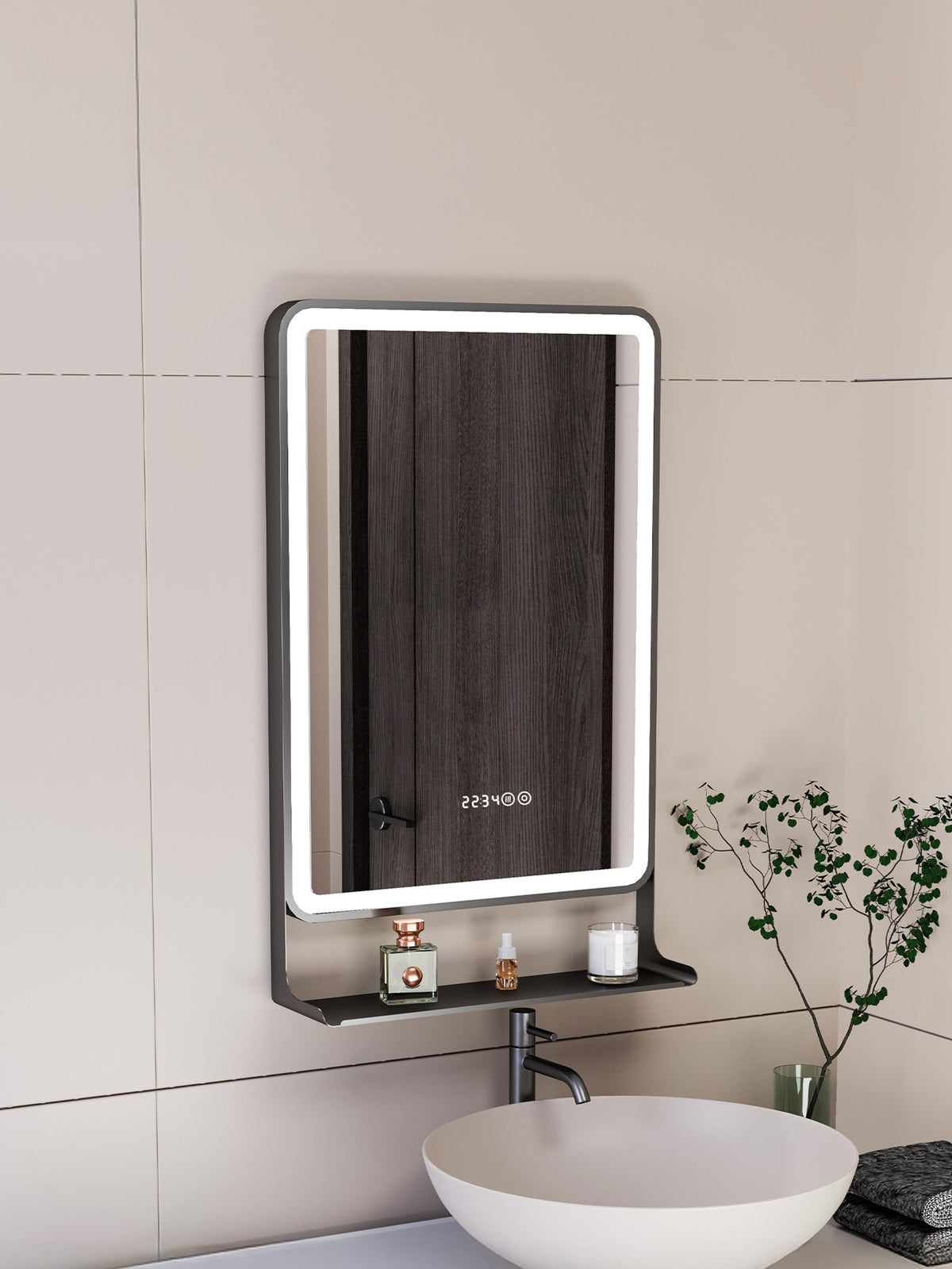 Ecoway Aurora LED Mirror with Shelf M1002 — Plumbing Market Canada
