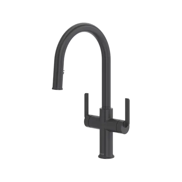 Authentica™ Two Handle Pull-Down Kitchen Faucet With C-Spout - Plumbing Market