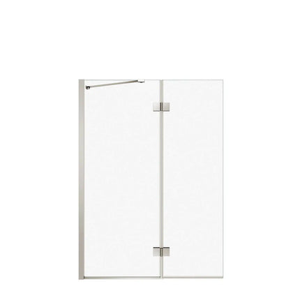 Axial Duo 42 x 58 in. 8 mm Pivot Tub Screen for Alcove Installation with Clear glass in Brushed Nickel - Plumbing Market