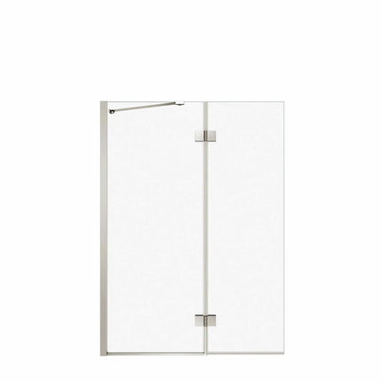 Axial Duo 42 x 58 in. 8 mm Pivot Tub Screen for Alcove Installation with Clear glass in Brushed Nickel - Plumbing Market