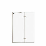 Axial Duo 42 x 58 in. 8 mm Pivot Tub Screen for Alcove Installation with Clear glass in Brushed Nickel - Plumbing Market