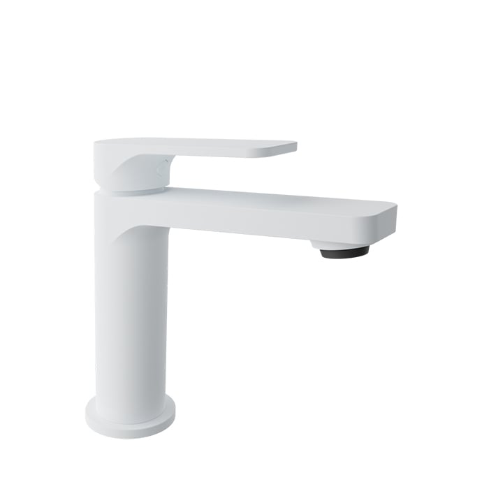 Baril PETITE B04 Single-Hole Lavatory Faucet, Drain Included B04-1005-1PL in White