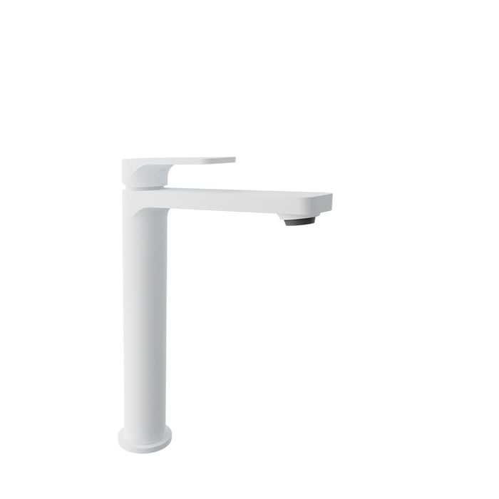 Baril PETITE B04 High Single-Hole Lavatory Faucet, Drain Not Included B04-1020-00L in White