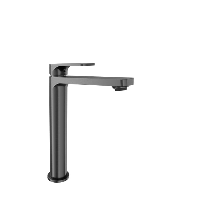 Baril PETITE B04 High Single-Hole Lavatory Faucet, Drain Not Included B04-1020-00L in Black Titanium