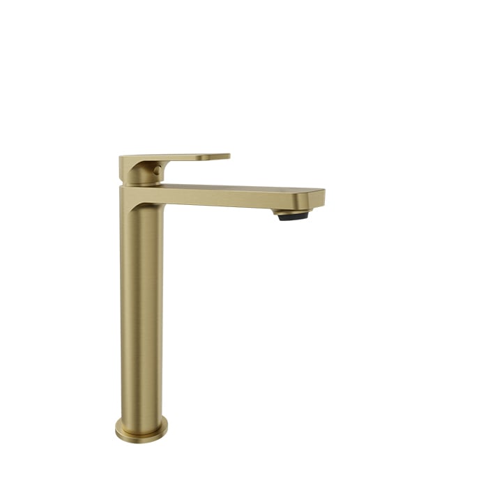 Baril PETITE B04 High Single-Hole Lavatory Faucet, Drain Not Included B04-1020-00L in Satin Brass