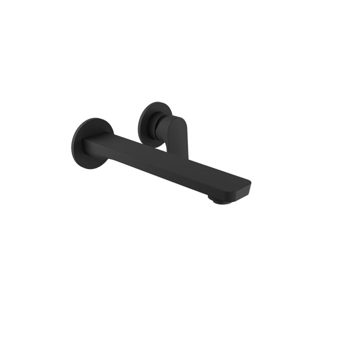 Baril PETITE B04 Single Lever Wall-Mounted Lavatory Faucet, Drain Not Included B04-8100-00L in Matte Black