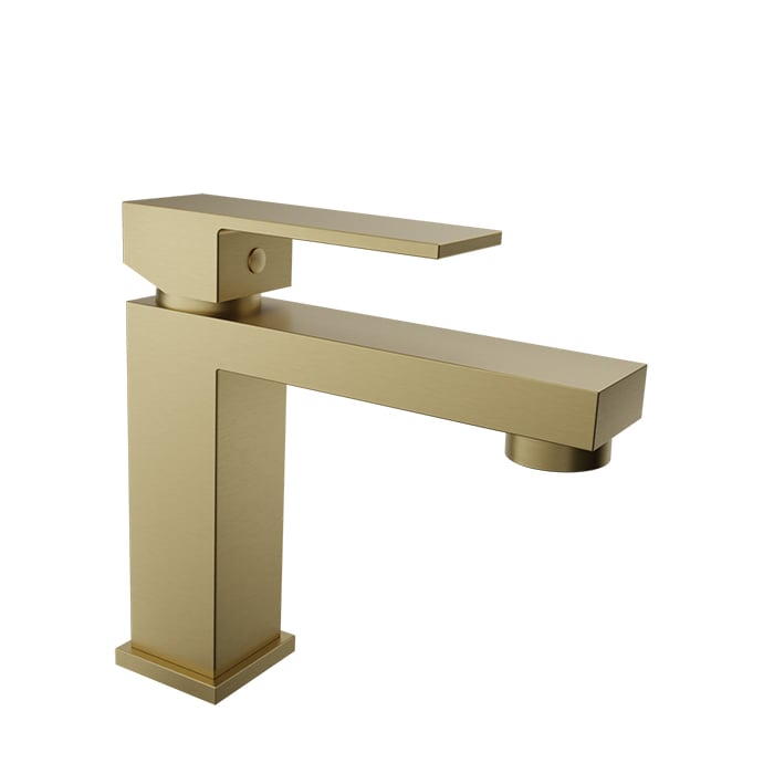 Baril REC B05 Single-Hole Lavatory Faucet, Drain Included B05-1005-1PL in Satin Brass