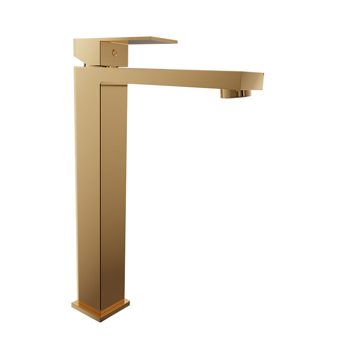 Baril REC B05 High Single-Hole Lavatory Faucet, Drain Not Included B05-1020-00L in Gold