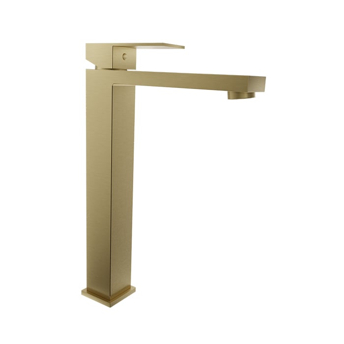 Baril REC B05 High Single-Hole Lavatory Faucet, Drain Not Included B05-1020-00L in Satin Brass