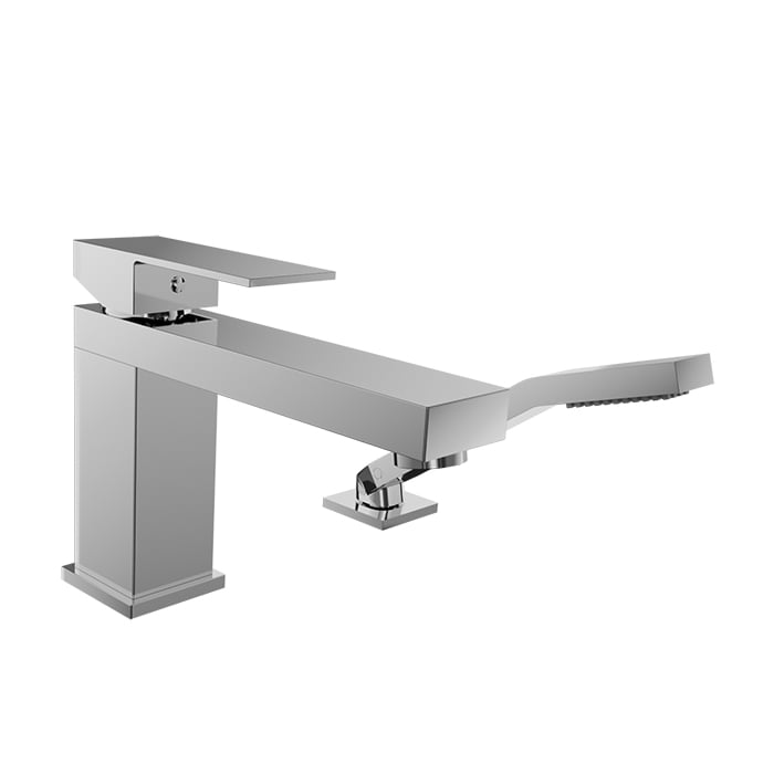 Baril REC B05 2-piece Tub Filler with Hand Shower B05-1269-00 in Chrome