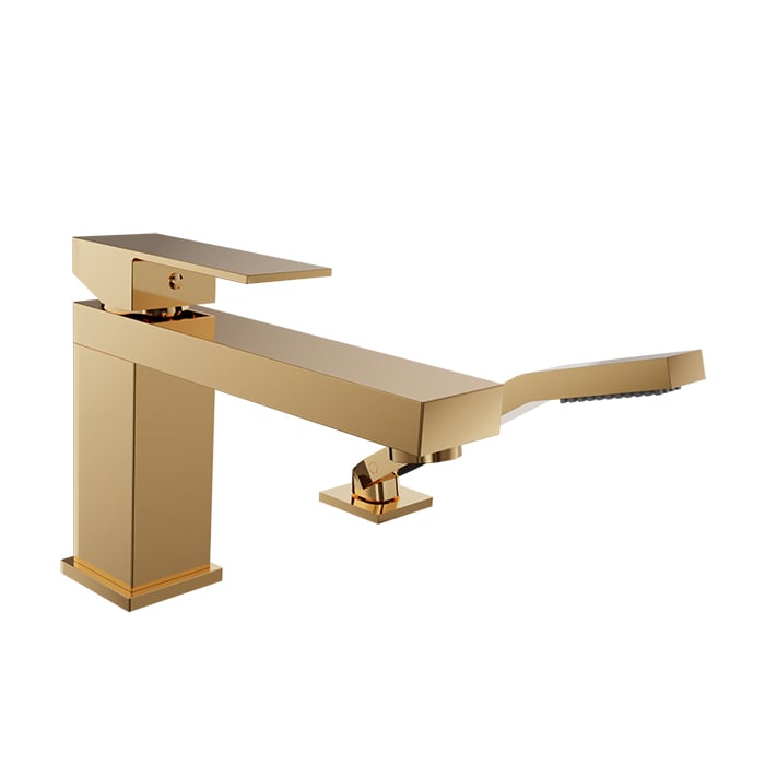 Baril REC B05 2-piece Tub Filler with Hand Shower B05-1269-00 in Gold