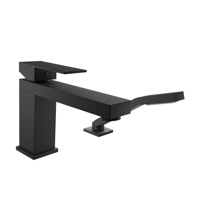 Baril REC B05 2-piece Tub Filler with Hand Shower B05-1269-00 in Matte Black