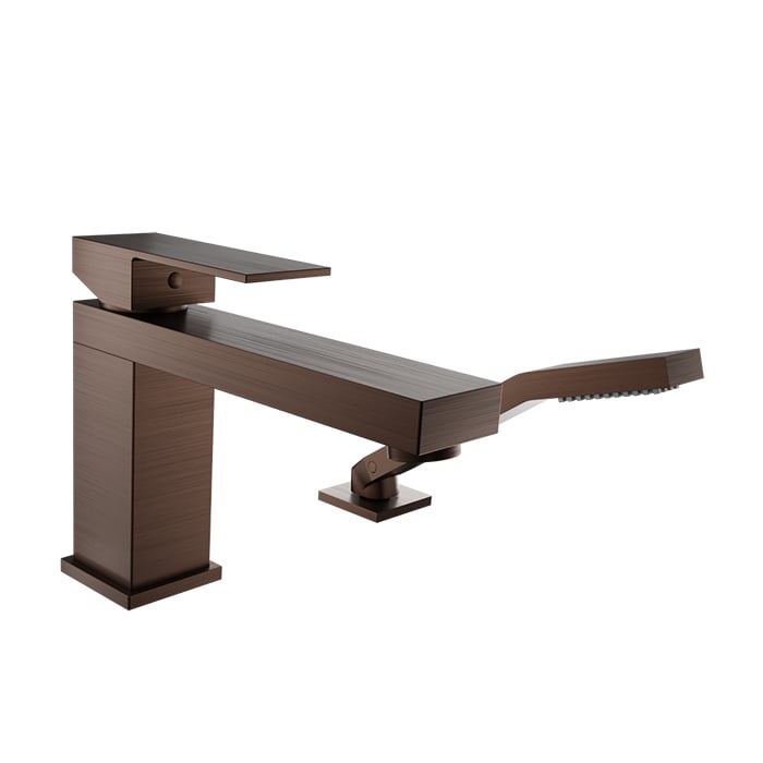 Baril REC B05 2-piece Tub Filler with Hand Shower B05-1269-00 in Venetian Bronze