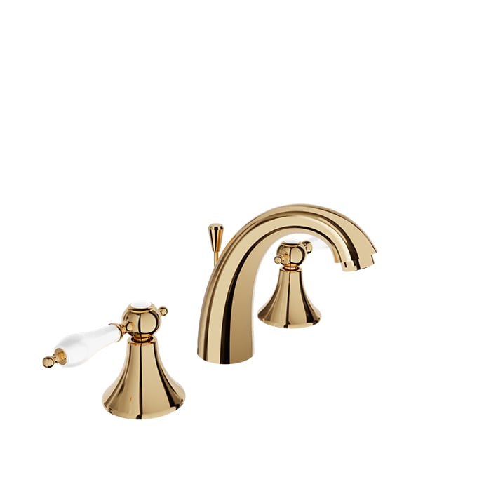 Baril RALPH B18 8" C/C Lavatory Faucet, Drain Included B18-8001-00L in Gold / White