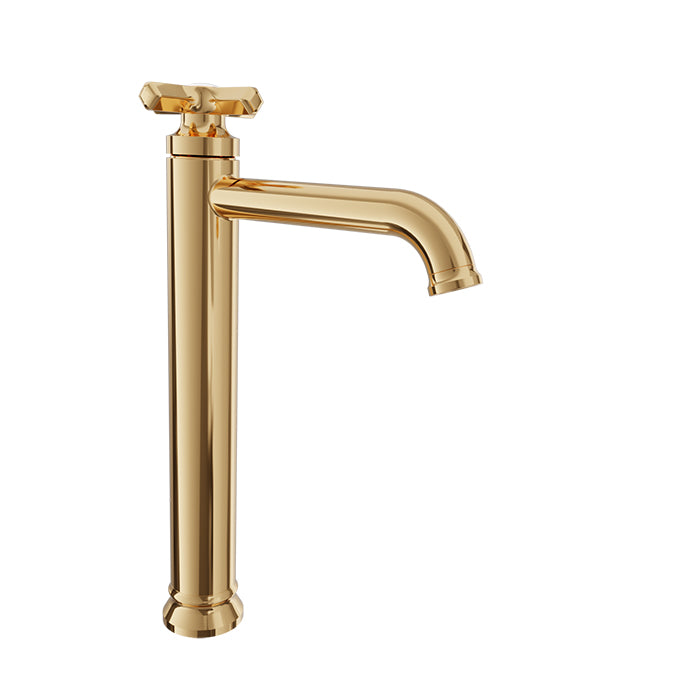 Baril BEAUMONT B20 High Single-Hole Lavatory Faucet, Drain Not Included B20-1022-00L in Gold