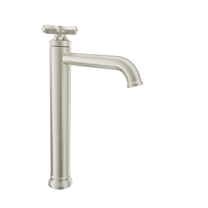Baril BEAUMONT B20 High Single-Hole Lavatory Faucet, Drain Not Included B20-1022-00L in Brushed Nickel