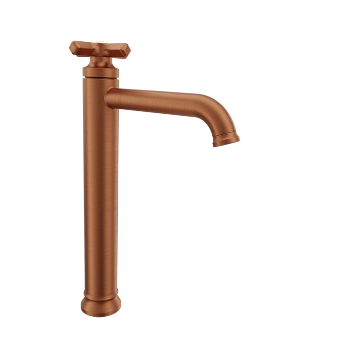Baril BEAUMONT B20 High Single-Hole Lavatory Faucet, Drain Not Included B20-1022-00L in Satin Copper