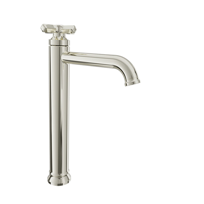 Baril BEAUMONT B20 High Single-Hole Lavatory Faucet, Drain Not Included B20-1022-00L in Polished Nickel