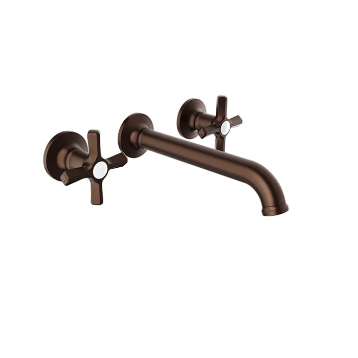 Baril BEAUMONT B20 Two Handles Wall-Mounted Lavatory Faucet, Drain Not Included B20-8042-00L in Venetian Bronze