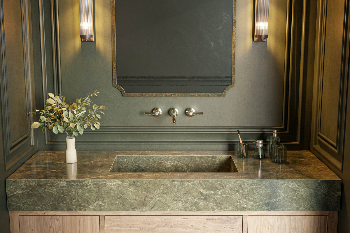 Baril BEAUMONT B20 Trim Only for Two Handles Wall-Mounted Lavatory Faucet, Drain Not Included T20-8044-00L (Baril photo)