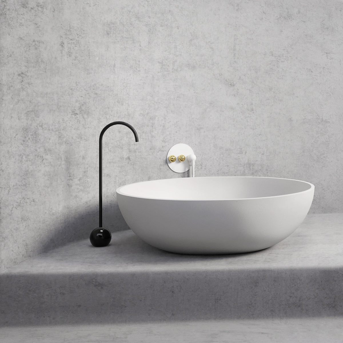 Baril MARIE B35 Floor-Mounted Tub Spout B35-1100-00 (Baril photo)