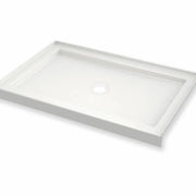B3Round 4834 Acrylic Alcove Shower Base in White with Center Drain - Plumbing Market