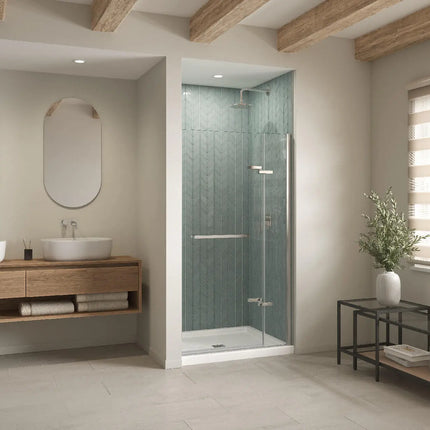 B3Square 4842 Acrylic Alcove Shower Base in White with Anti-slip Bottom with Center Drain - Plumbing Market